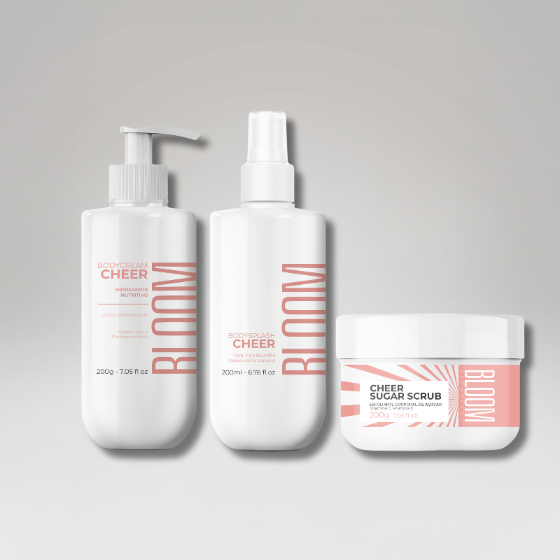 Kit Esfoliante, Body Cream e Body Splash Cheer