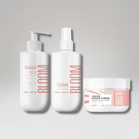 Kit Esfoliante, Body Cream e Body Splash Cheer