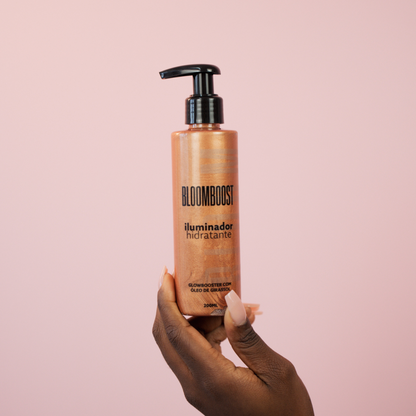 Iluminador Corporal Bloomboost 200ml, Glow Perfeito e uma Pele Irradiante