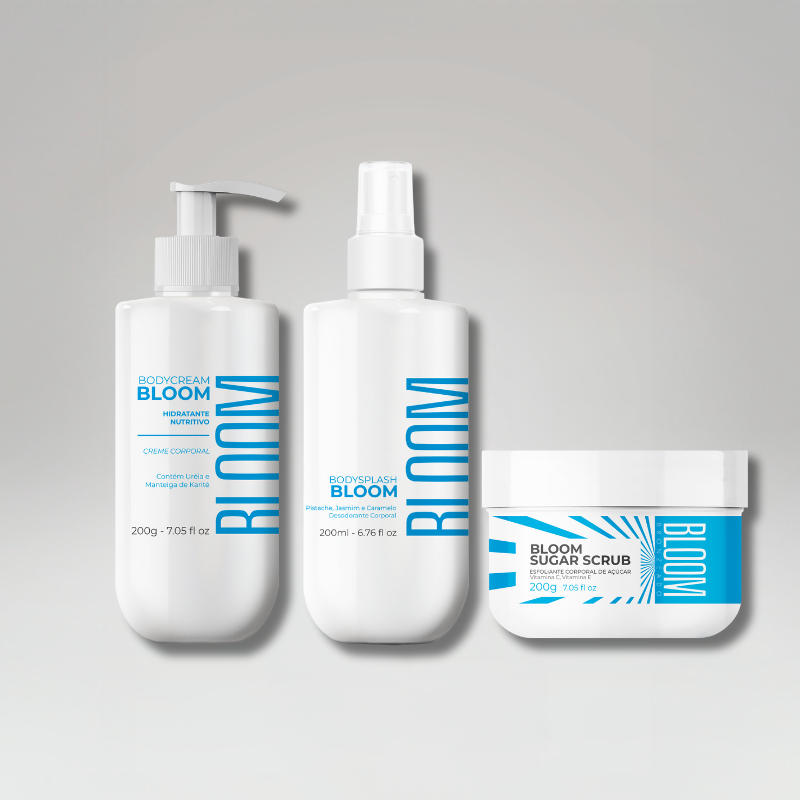 Kit Esfoliante, Body Cream e Body Splash Bloom